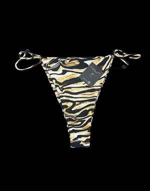 SKATIE NWT Bikini Bottom XL Zebra Print Tiger Stripe Tiger Eye